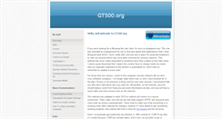 Desktop Screenshot of gt500.org